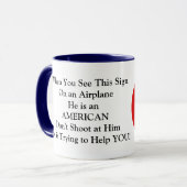 Mug Tract d'avertissement de service aérien des USA (Devant gauche)