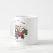 Mug Tracteur agricole personnalisé Noël (Devant gauche)