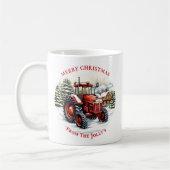 Mug Tracteur agricole personnalisé Noël (Gauche)