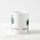 Mug tracteur bleu, tracteur bleu, conduit Mon père un (Centre)