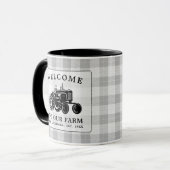 Mug Tracteur de ferme de bienvenue Nom de famille Whit (Devant gauche)
