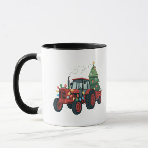 Mug Tracteur de Noël éclairage Tracteur de Noël