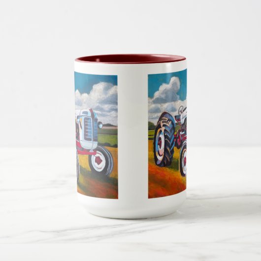 Mug Tractor Painting - Gift for Tractor Enthusiasts (Centre)