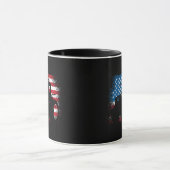 Mug Tractor USA Drapeau design pour Patriotic Farmer (Centre)