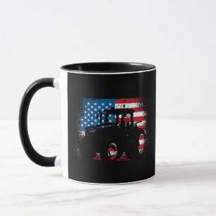 Mug Tractor USA Drapeau design pour Patriotic Farmer