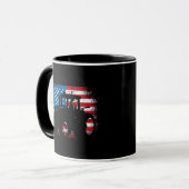Mug Tractor USA Drapeau design pour Patriotic Farmer (Devant gauche)