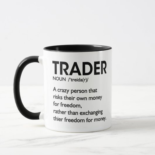 Mug Trader Définition Stock Marché Jour Trader Café (Gauche)