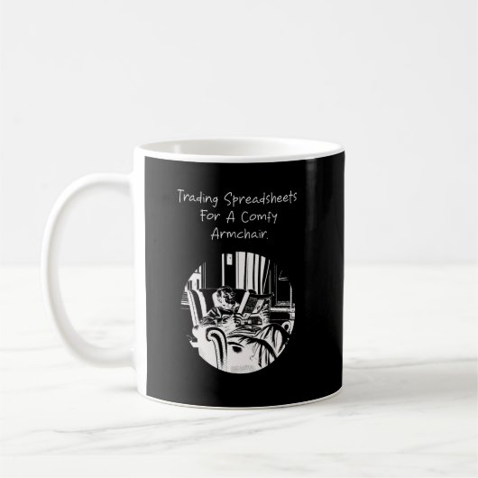 Mug Trading Spreadsheets for Comfy Armchair Retirement (Gauche)