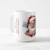 Mug Tradition classique Père Noël Illustration Script (Devant gauche)