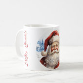 Mug Tradition classique Père Noël Illustration Script (Devant gauche)