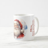 Mug Tradition classique Père Noël Illustration Script (Devant droit)
