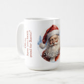 Mug Tradition classique Père Noël Illustration Script (Devant gauche)