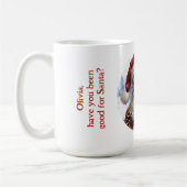 Mug Tradition classique Père Noël Illustration Script (Gauche)