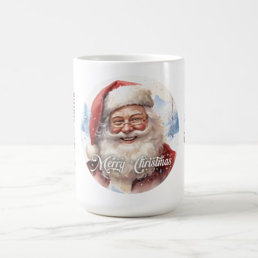 Mug Tradition classique Père Noël Illustration Script (Centre)