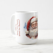 Mug Tradition classique Père Noël Illustration Script (Devant gauche)