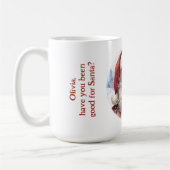 Mug Tradition classique Père Noël Illustration Script (Gauche)