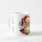 Mug Tradition classique Père Noël Illustration Script (Devant gauche)