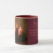 Mug Traditional Advent Wreath with Four Lit Candles (Centre)