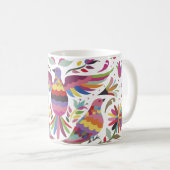 Mug traditionnel mexicain des oiseaux et des fleur (Devant droit)