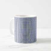 Mug Traditionnel Noël Vichy Bleu (Devant gauche)