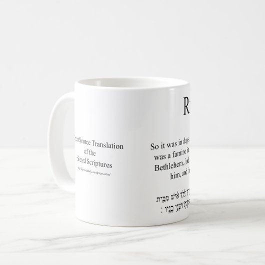 Mug Traduction Open Source Ruth 1:1 (Devant gauche)