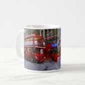 Mug Trafalgar Carré Red Double-Decker Bus, Londres, Ro (Devant gauche)