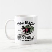 Mug Trail Blazin'Border Collie Design d'aventure (Gauche)