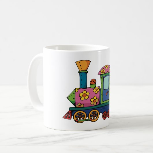 Mug Train à fleurs de jouets (Devant gauche)