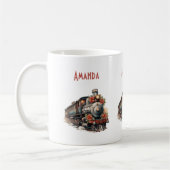 Mug Train à vapeur à l'ancienne Noël rétro (Gauche)