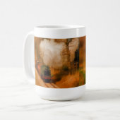 Mug Train à vapeur ferroviaire pour Trainspotspotters  (Devant gauche)