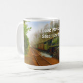 Mug Train à vapeur ferroviaire pour Trainspotspotters  (Devant gauche)