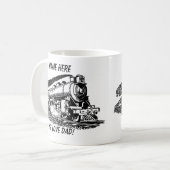 Mug Train à vapeur pour papa Ajouter un nom Changer de (Devant gauche)