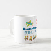 Mug Train de jouets pour animaux et Baby shower d'avio (Devant gauche)