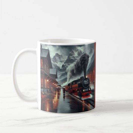 Mug Train de montagne d'automne (Gauche)