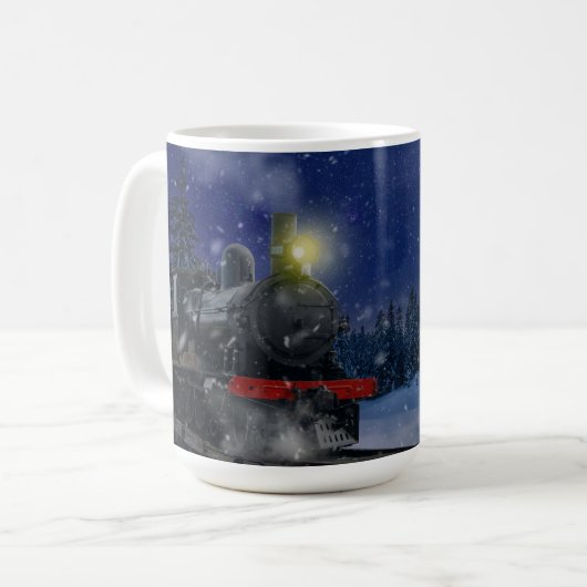 Mug Train de Noël dans la neige (Devant gauche)