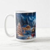 Mug Train de Noël magique dans un paysage enneigé (Gauche)