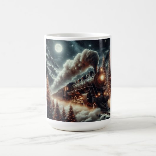 Mug Train de nuit d'hiver/Noël (Centre)