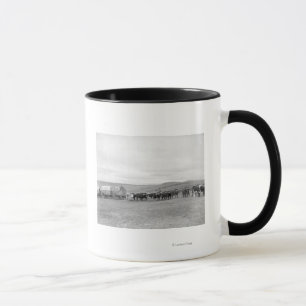 Mug Train des boeufs et des chariots dirigés pour