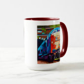 Mug Train Painting - Gift for Train Enthusiasts (Devant droit)