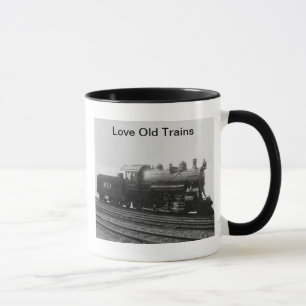 Mug Train vintage de machine à vapeur de vieux trains