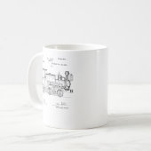 Mug Train vintage de vapeur de locomotive de (Devant gauche)