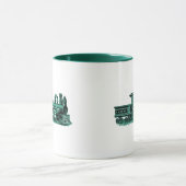 Mug Train vintage en vert (Centre)