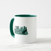 Mug Train vintage en vert (Devant gauche)