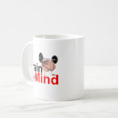Mug Train Your Mind Motivational Brain Workout Design (Devant gauche)