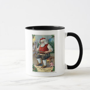 Mug Traîneau de bâtiment de GreetingSanta de Noël