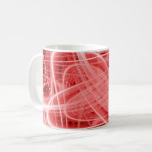 Mug Traînées de lumière rouge et blanche (Devant gauche)