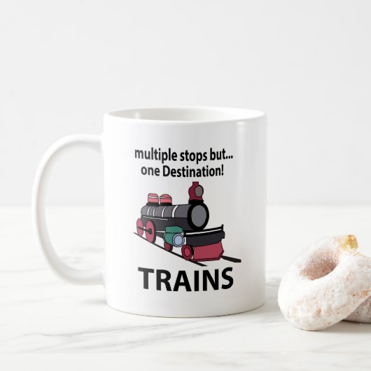 Mug Trains Plusieurs Arrêts Mais Un Trains De Destinat (Avec donut)