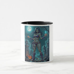 Mug Traite d'Halloween ou ami Zombie w Cerveau