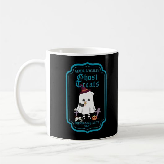 Mug TRAITEMENTS GHOST FAITS LOCALEMENT drôle halloween (Gauche)