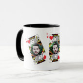 Mug Traiter papa comme Pourcentage Photo personnalisée (Devant gauche)